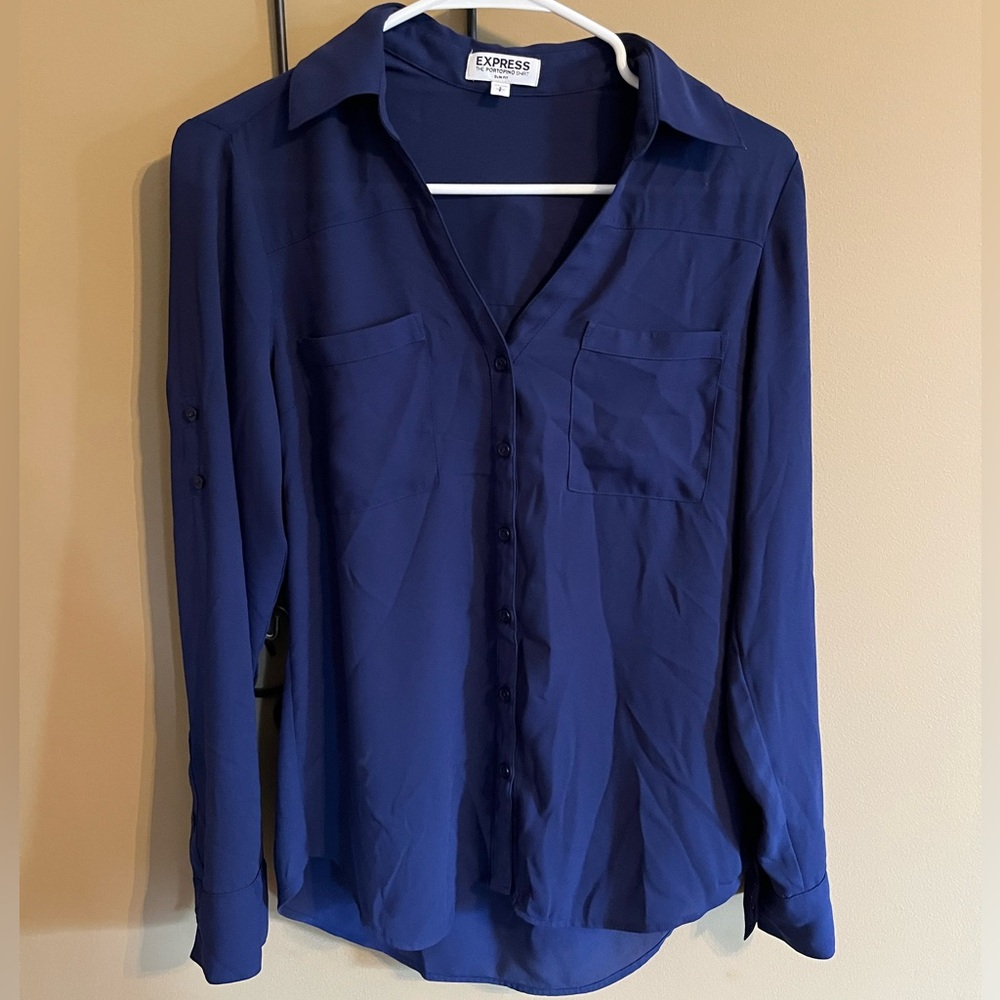 Express Women’s Navy Blue Portfolio Shirt